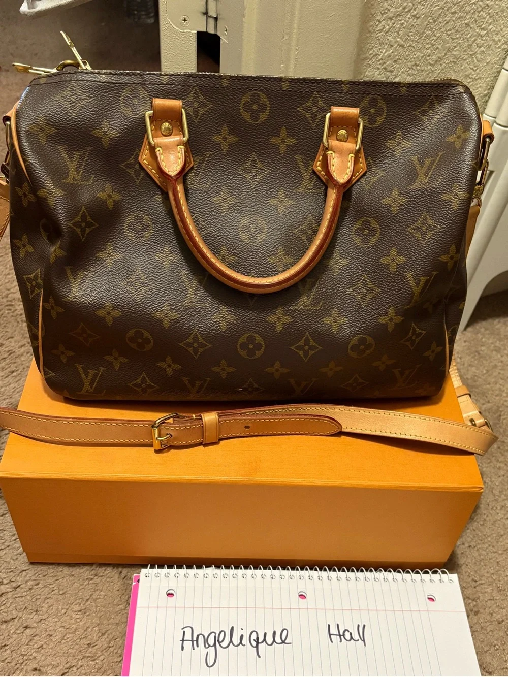 Louis Vuitton Monogram speedy 30 bandolier